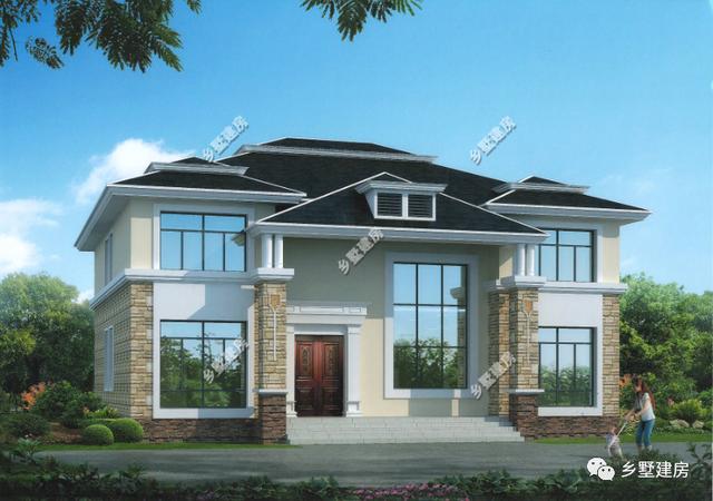 農(nóng)村自建別墅設(shè)計(jì)圖，還有旋轉(zhuǎn)樓梯，一家人住，老少皆宜