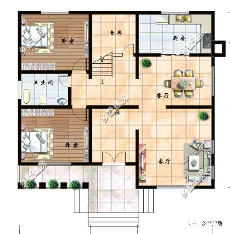 農(nóng)村自建別墅設(shè)計(jì)圖，還有旋轉(zhuǎn)樓梯，一家人住，老少皆宜