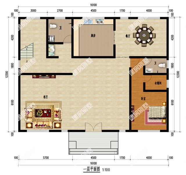 三層豪華別墅設(shè)計(jì)圖，16.1x12.3米，框架結(jié)構(gòu)，主體50萬左右