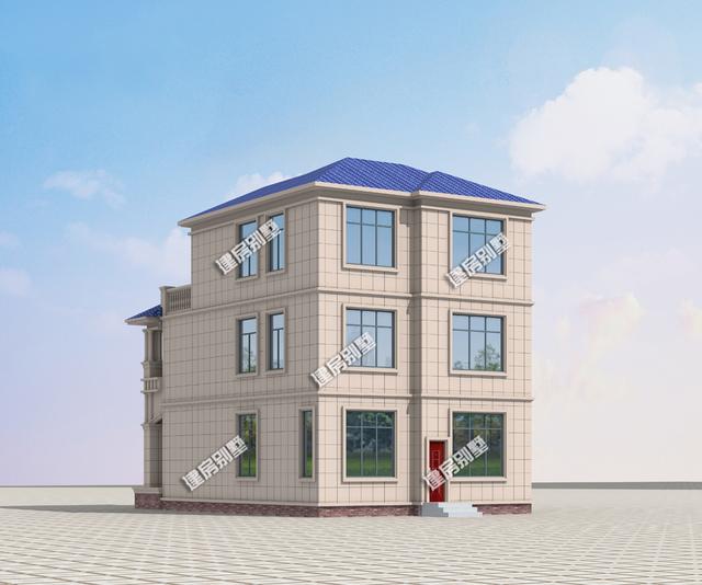 9.3x14.2米三層別墅設(shè)計(jì)圖，外觀簡(jiǎn)單有型，內(nèi)置布局很實(shí)用