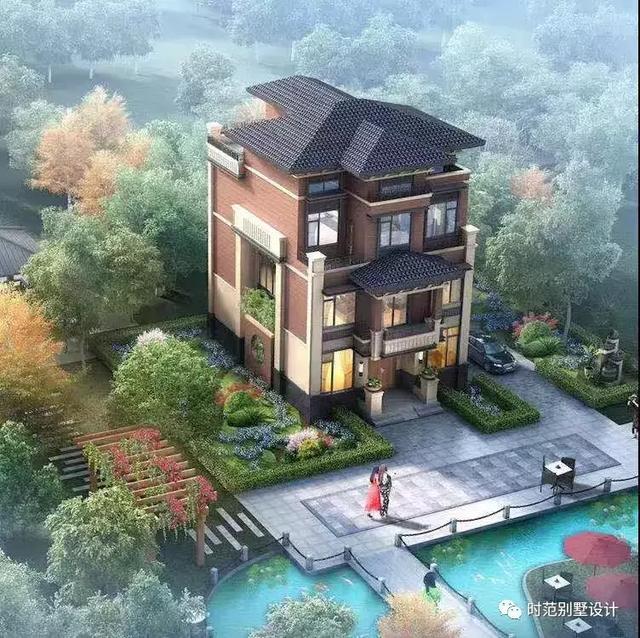 四層新中式別墅設(shè)計(jì)圖，布局實(shí)用性很強(qiáng)，非常受歡迎