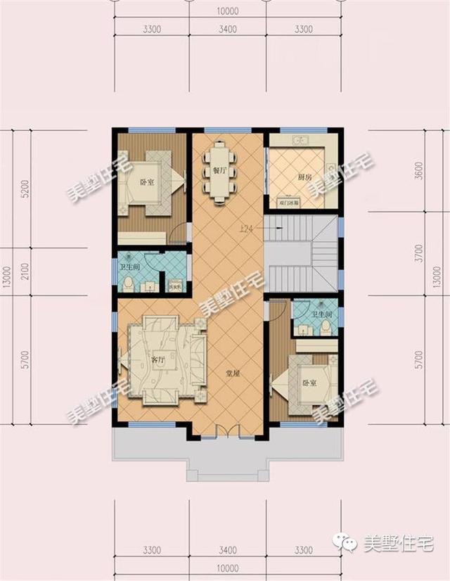 適合宅基地小面寬的別墅設(shè)計(jì)圖，外觀漂亮，室內(nèi)布局也十分合理