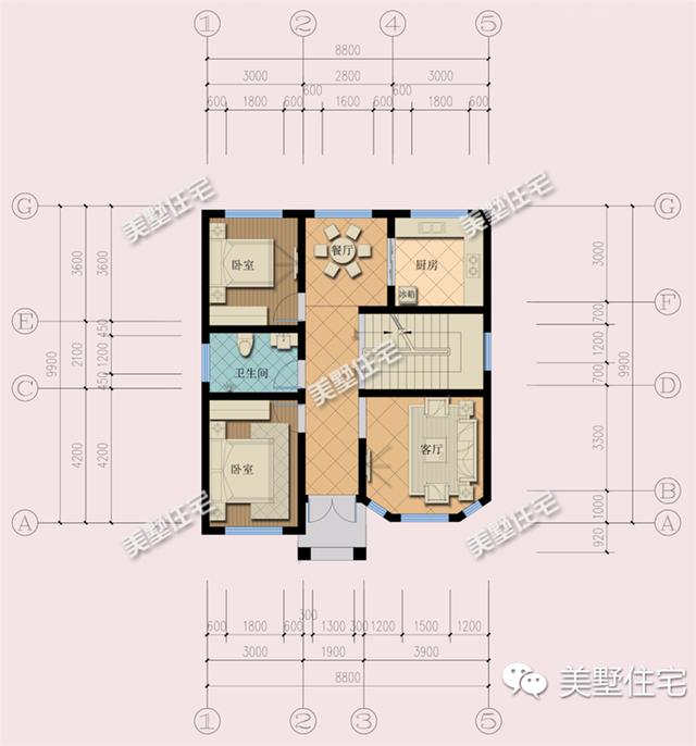 適合宅基地小面寬的別墅設(shè)計(jì)圖，外觀漂亮，室內(nèi)布局也十分合理