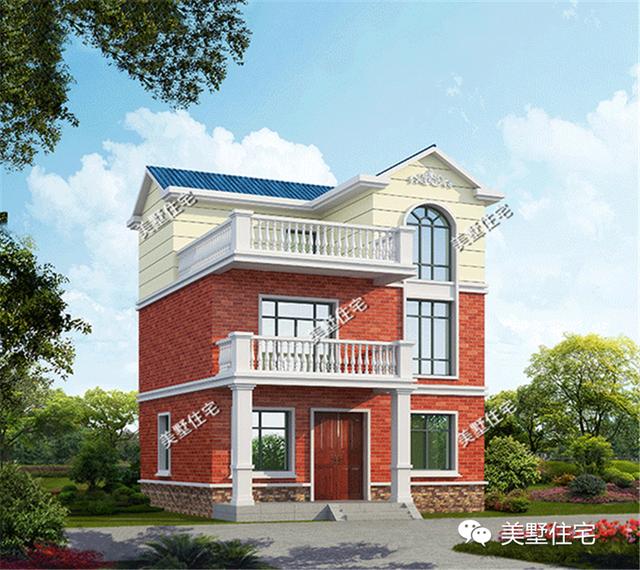 適合宅基地小面寬的別墅設(shè)計(jì)圖，外觀漂亮，室內(nèi)布局也十分合理