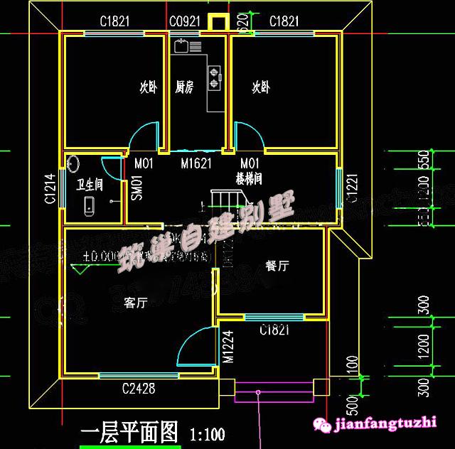 農(nóng)村三層小別墅設(shè)計(jì)住宅施工圖，適合農(nóng)村建造
