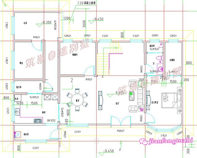 簡(jiǎn)約實(shí)用二層農(nóng)村自建別墅設(shè)計(jì)圖，大陽(yáng)臺(tái)+糧倉(cāng)+車庫(kù)+老人套房設(shè)計(jì)，超級(jí)實(shí)用