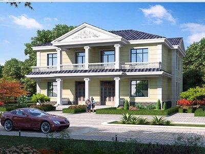 豪華三層雙拼別墅設(shè)計圖，帶大堂屋多功能設(shè)計，又省錢又實用