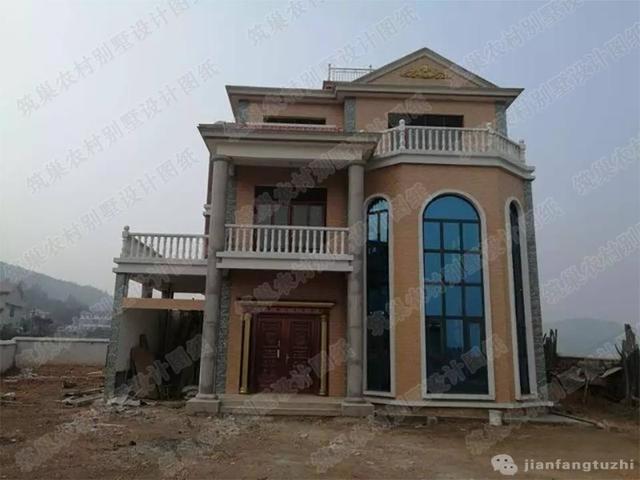 35萬150平米農村三層別墅設計施工效果圖+成品圖分享