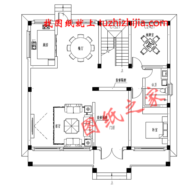 2019年新款徽式新農村二層樓房設計圖，黑瓦白墻