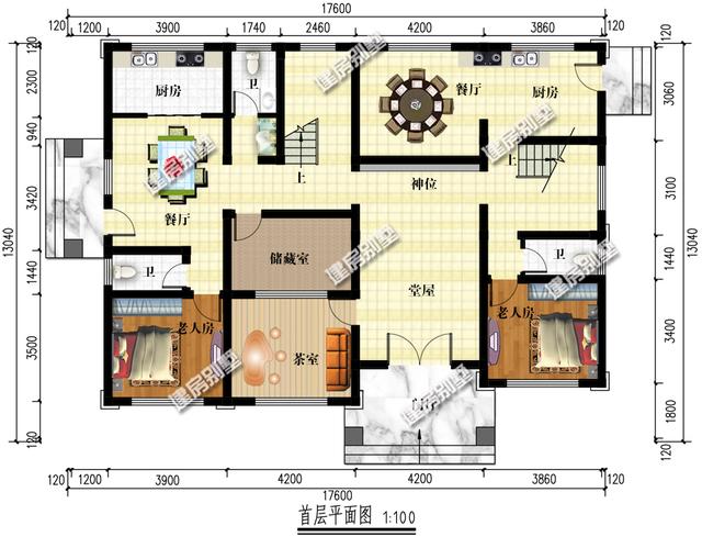 一房兩戶農(nóng)村別墅設(shè)計圖，兄弟同心為父母建最溫暖的家