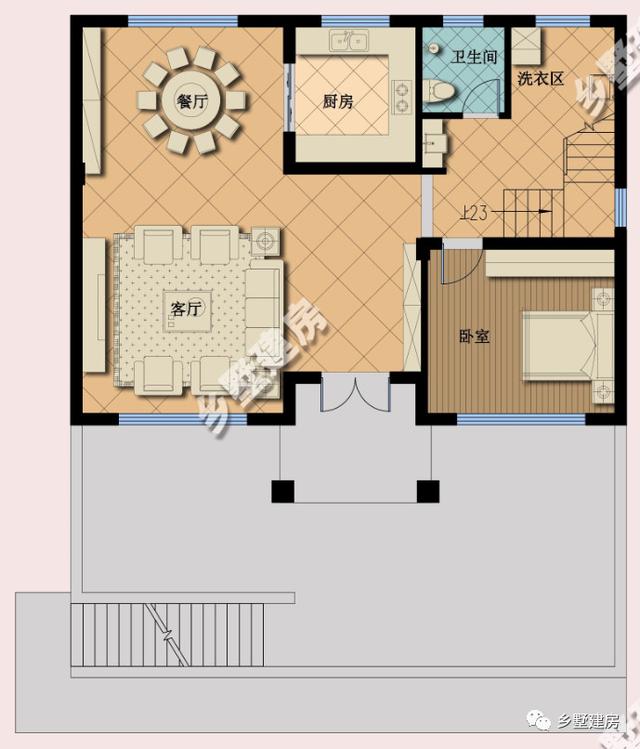 這款11X14米農(nóng)村別墅設(shè)計圖，外觀低調(diào)優(yōu)雅，不驕不奢，剛建好，全村都不淡定