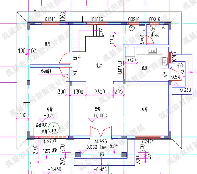 5款25萬帶堂屋自建房設(shè)計施工圖，隨便挑隨便選