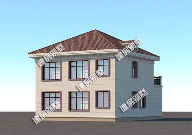 二層自建房設計圖，9.6x13.6米，帶豪華臥室，住的肯定舒服