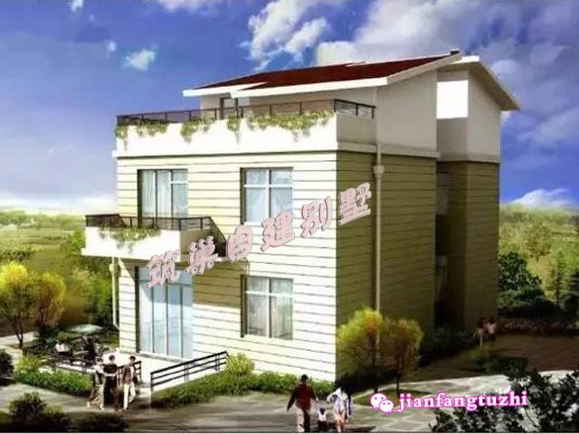 農(nóng)村二層半田園風(fēng)格別墅設(shè)計(jì)圖，外觀好，造價(jià)經(jīng)濟(jì)，20萬就能建成