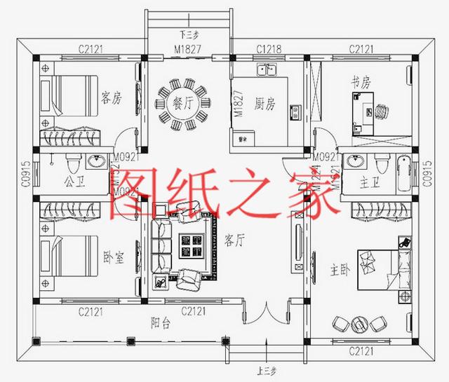 農(nóng)村一層別墅設(shè)計圖，經(jīng)濟又實用，溫馨舒適，比樓房更漂亮