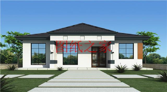 農(nóng)村一層別墅設(shè)計圖，經(jīng)濟又實用，溫馨舒適，比樓房更漂亮