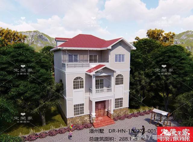 三層別墅設(shè)計圖，多臥室，人丁興旺也不怕，可以滿足你的需求