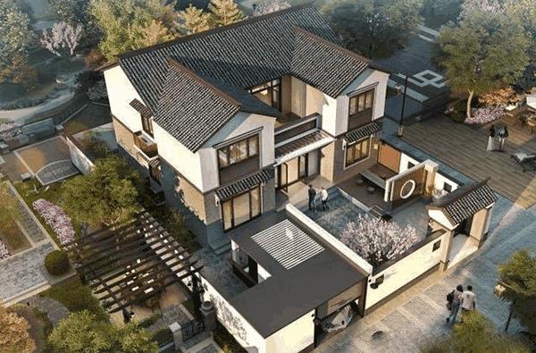 帶小院中式別墅設(shè)計圖，古樸大氣好看，不愧是人氣超高的款式