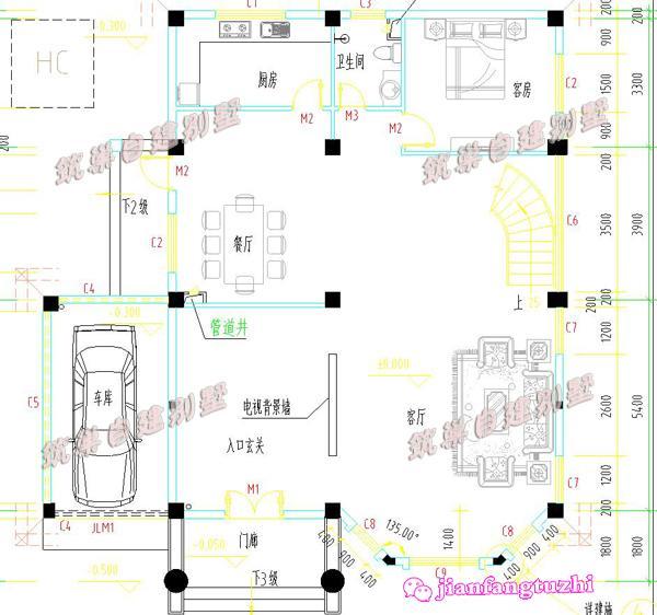 三層農(nóng)村歐式別墅設(shè)計(jì)圖，設(shè)計(jì)別致、外觀亮麗