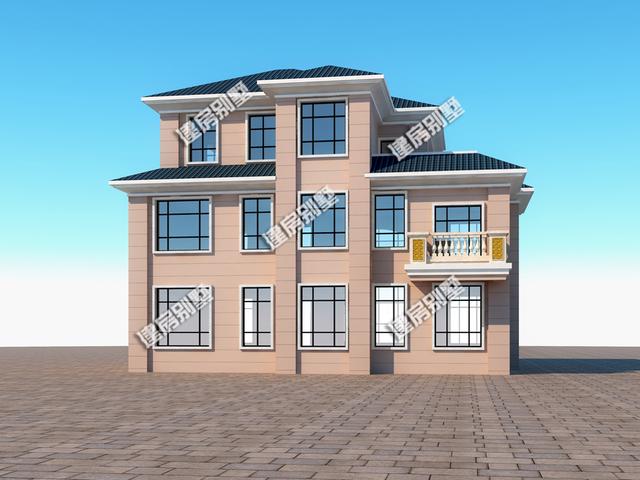 三層自建房設(shè)計圖，16.1x12米，客廳挑空+開敞式餐廚+家庭健身房，應(yīng)有盡有