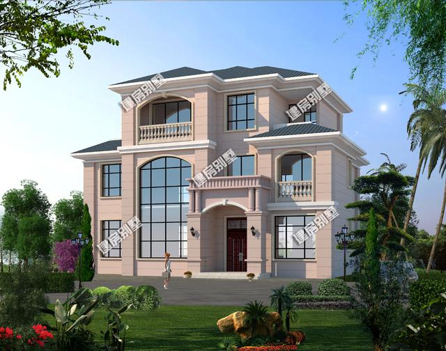 三層自建房設(shè)計圖，16.1x12米，客廳挑空+開敞式餐廚+家庭健身房，應(yīng)有盡有