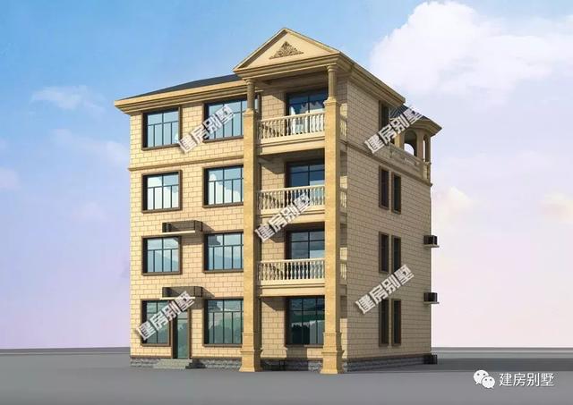 11.9×14米四層農(nóng)村別墅設(shè)計(jì)圖，氣派十足，一個(gè)字：美！