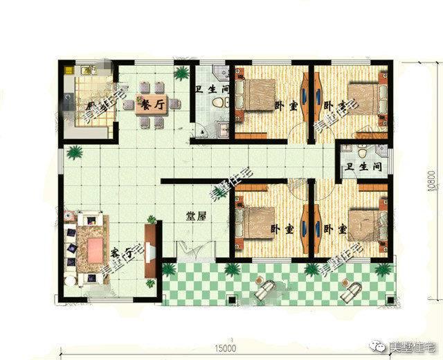精心挑選了3款別墅設(shè)計(jì)圖，都帶堂屋，供大家參考