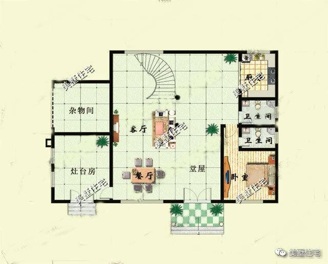 精心挑選了3款別墅設(shè)計(jì)圖，都帶堂屋，供大家參考