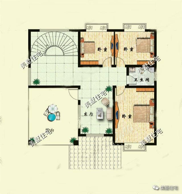 精心挑選了3款別墅設(shè)計(jì)圖，都帶堂屋，供大家參考