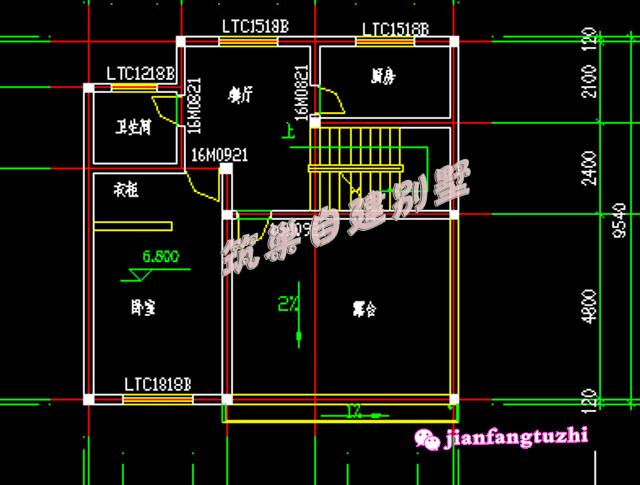 農(nóng)村三層自建別墅設(shè)計(jì)圖，露臺(tái)+車庫，戶型簡約方正
