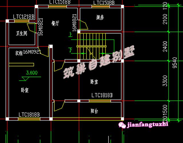 農(nóng)村三層自建別墅設(shè)計(jì)圖，露臺(tái)+車庫，戶型簡約方正