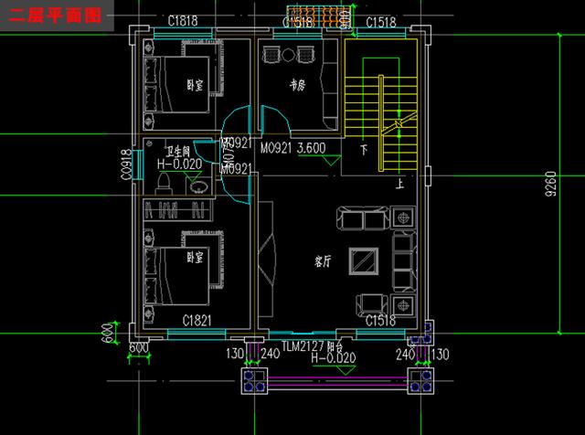 三層農(nóng)村自建房小戶型設(shè)計(jì)圖，3廳5臥帶露臺(tái)，滿足家人的住房需求