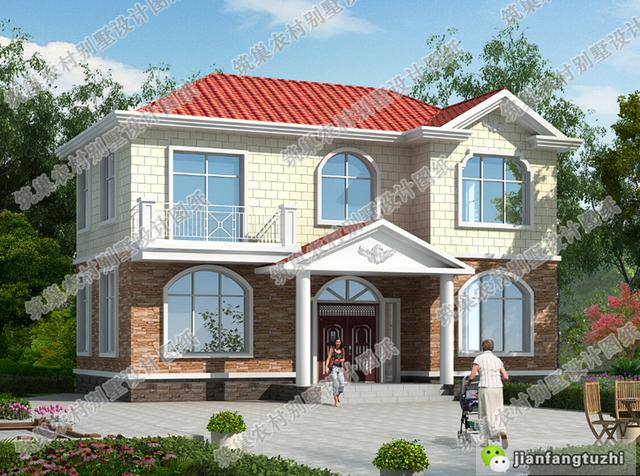 二層占地110平方米農(nóng)村自建房設(shè)計(jì)圖，根據(jù)現(xiàn)代人的審美及生活習(xí)慣來(lái)設(shè)計(jì)