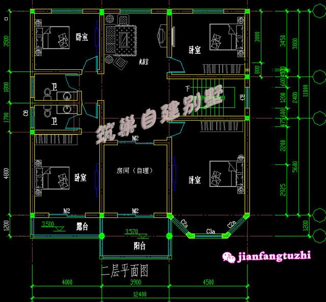 農(nóng)村二層小別墅設(shè)計(jì)圖，結(jié)構(gòu)簡(jiǎn)單大氣，采光通透，舒適清爽