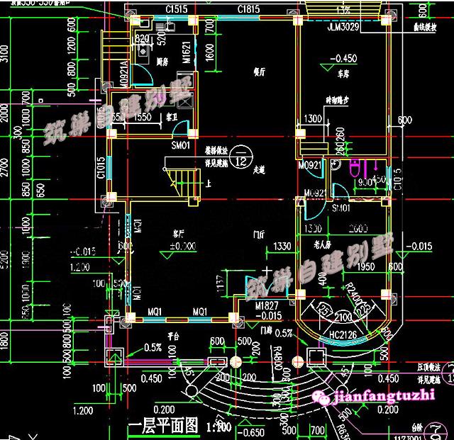 豪華三層歐式別墅設(shè)計(jì)圖，12x13米，功能性非常強(qiáng)