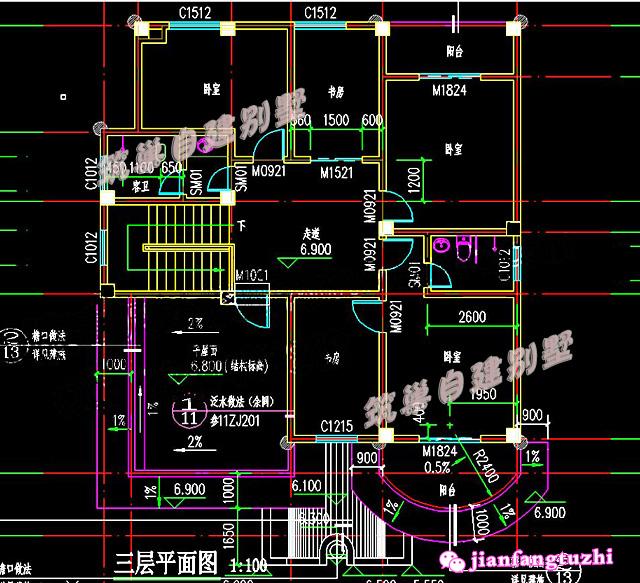 豪華三層歐式別墅設(shè)計(jì)圖，12x13米，功能性非常強(qiáng)