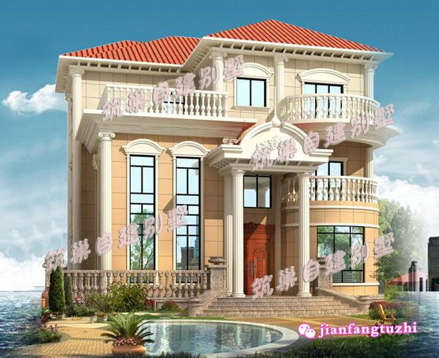 豪華三層歐式別墅設(shè)計(jì)圖，12x13米，功能性非常強(qiáng)