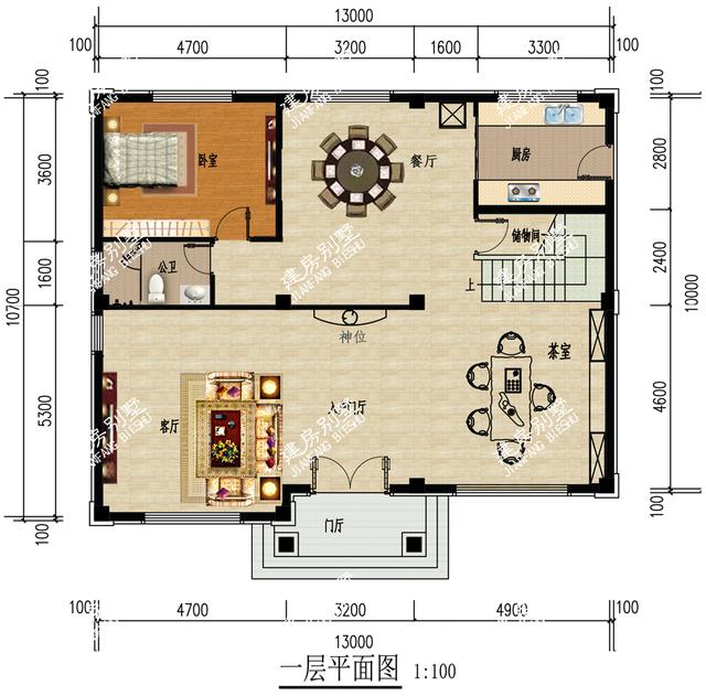 13x10.7米三層別墅設(shè)計(jì)圖，建房子，住的舒適是首要