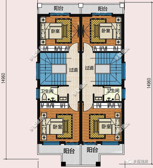 小面寬也能建雙拼，看看這款農(nóng)村別墅設(shè)計圖，你就知道了