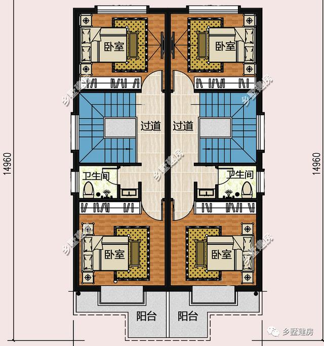 小面寬也能建雙拼，看看這款農(nóng)村別墅設(shè)計圖，你就知道了