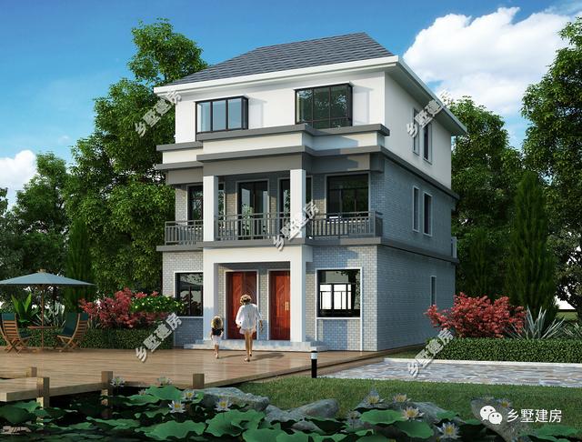 小面寬也能建雙拼，看看這款農(nóng)村別墅設(shè)計圖，你就知道了