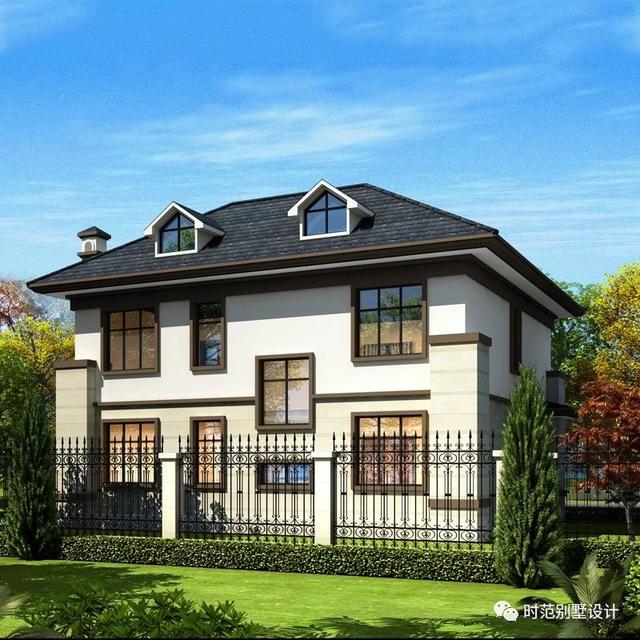 兩層簡歐別墅設計小戶型，5室3廳，開放式廚房，在一眾小洋樓中脫穎而出