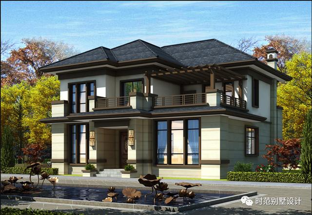 兩層簡歐別墅設計小戶型，5室3廳，開放式廚房，在一眾小洋樓中脫穎而出