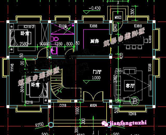 2套農(nóng)村二層別墅全套設(shè)計(jì)CAD施工圖推薦給您，可以回老家蓋別墅了