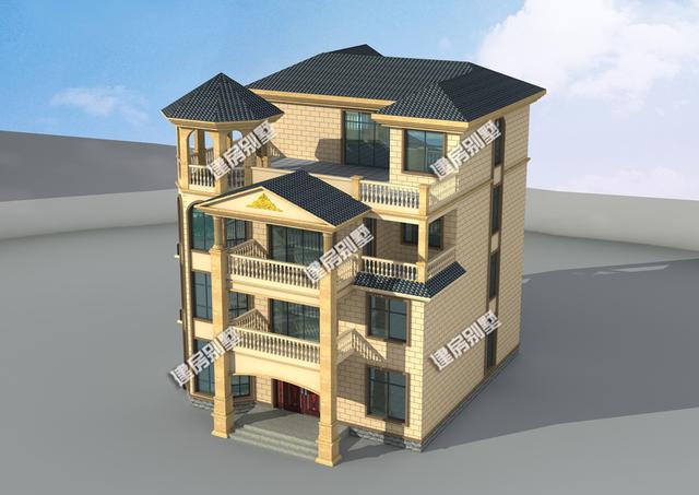 11.9米x14米農(nóng)村四層自建房，帶大露臺(tái)+多邊形涼亭，在農(nóng)村建肯定是同村最霸氣的那一款！