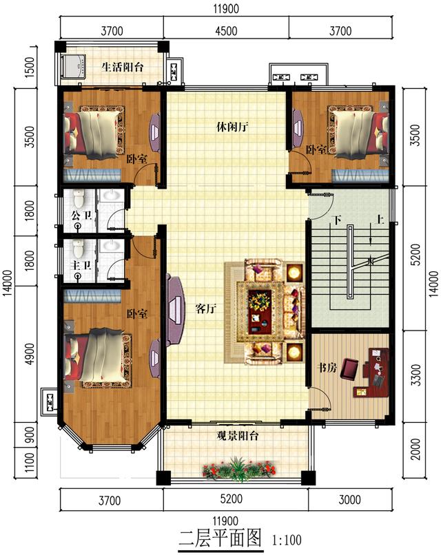 11.9米x14米農(nóng)村四層自建房，帶大露臺(tái)+多邊形涼亭，在農(nóng)村建肯定是同村最霸氣的那一款！