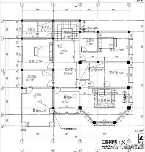 占地200平的三層豪華別墅設(shè)計圖，外觀漂亮大方，室內(nèi)布局功能合理，造價經(jīng)濟(jì)，絕對是你的菜！