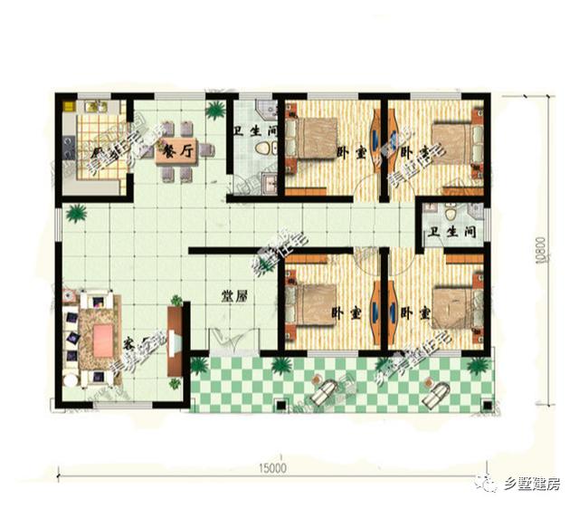 精選6套時下流行的農(nóng)村一層別墅設(shè)計圖，十萬塊包你建成，希望有你中意的一款！