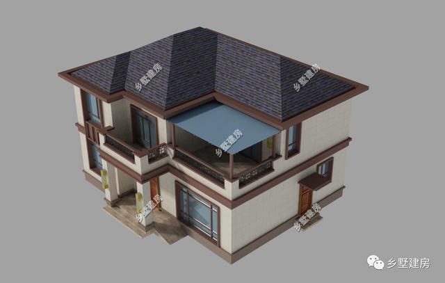 12米x10米二層農(nóng)村自建房，帶堂屋和露臺(tái)，氣派典雅又時(shí)尚美觀，你心動(dòng)了嗎？