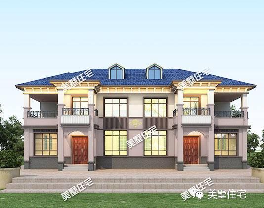 3款兄弟雙拼別墅設(shè)計(jì)圖，經(jīng)典實(shí)用，精致大氣，利于兄弟和睦。